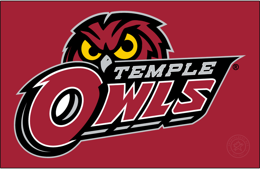 Temple Owls 2017-2020 Primary Dark Logo iron on transfers for T-shirts